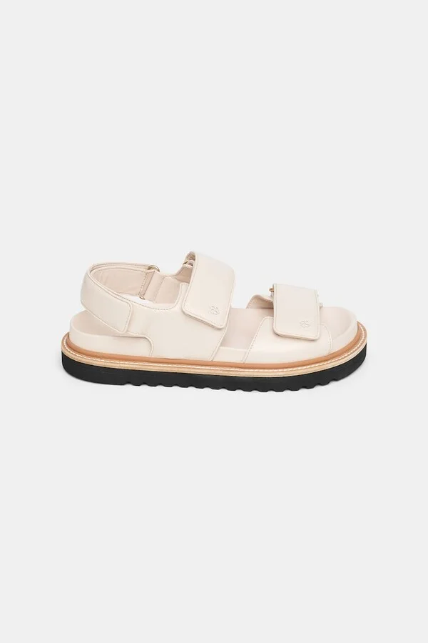 Leather Velcro strap sandals