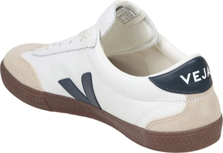 Leather Volley Sneakers With Suede Details - Image 3