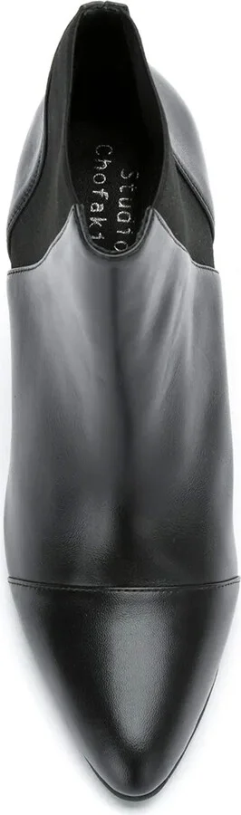 Leather Wedge Boots - Image 4