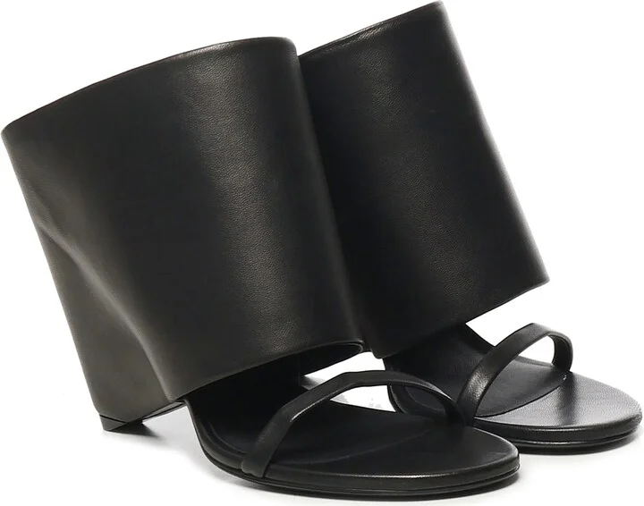 Leather Wedge Mules - Image 2