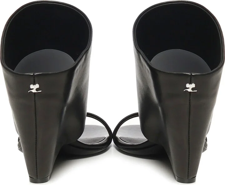Leather Wedge Mules - Image 3