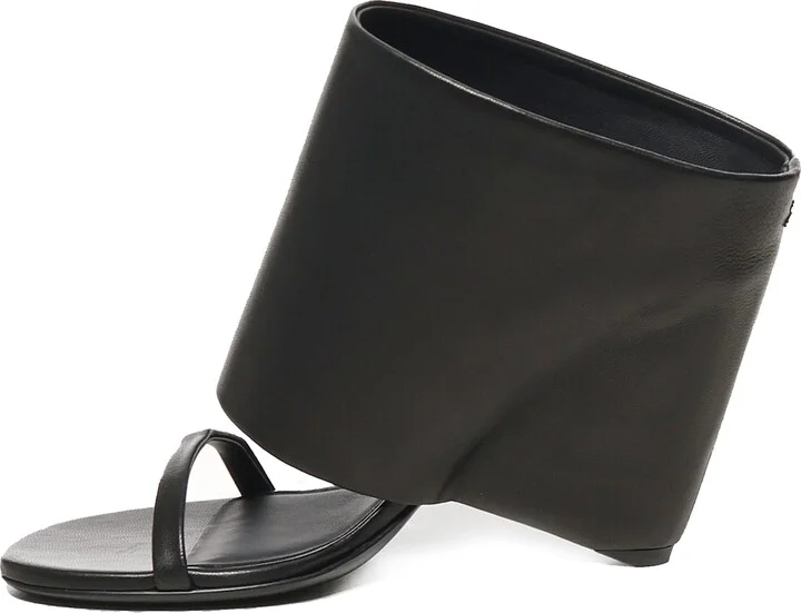 Leather Wedge Mules - Image 4