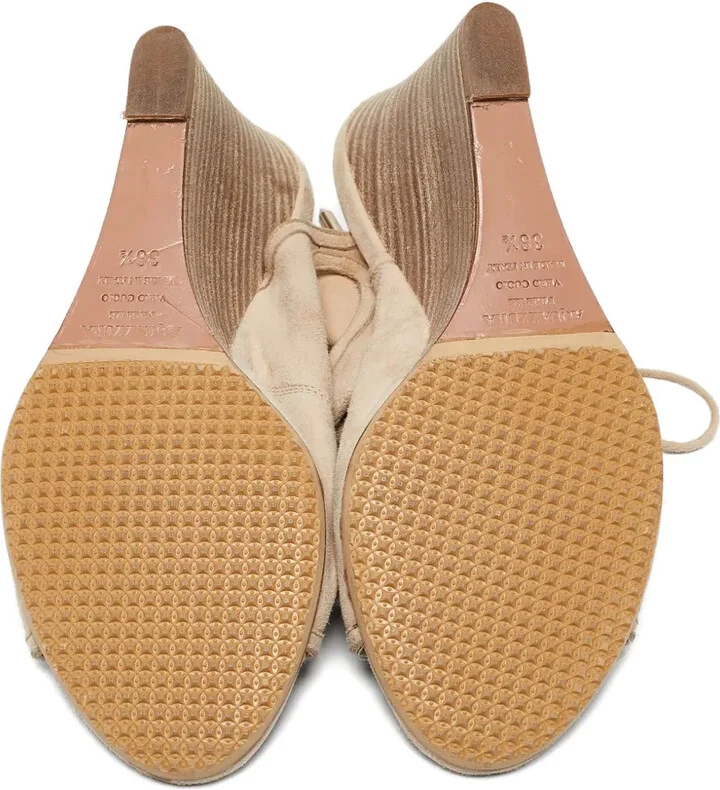 Leather Wedge Sandals - Image 4