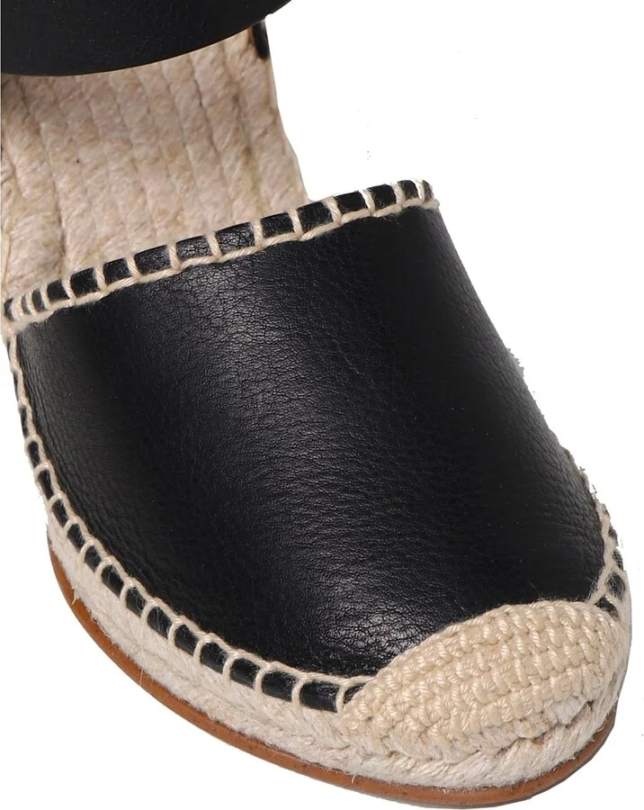 Leather Wedge Sandals - Image 4