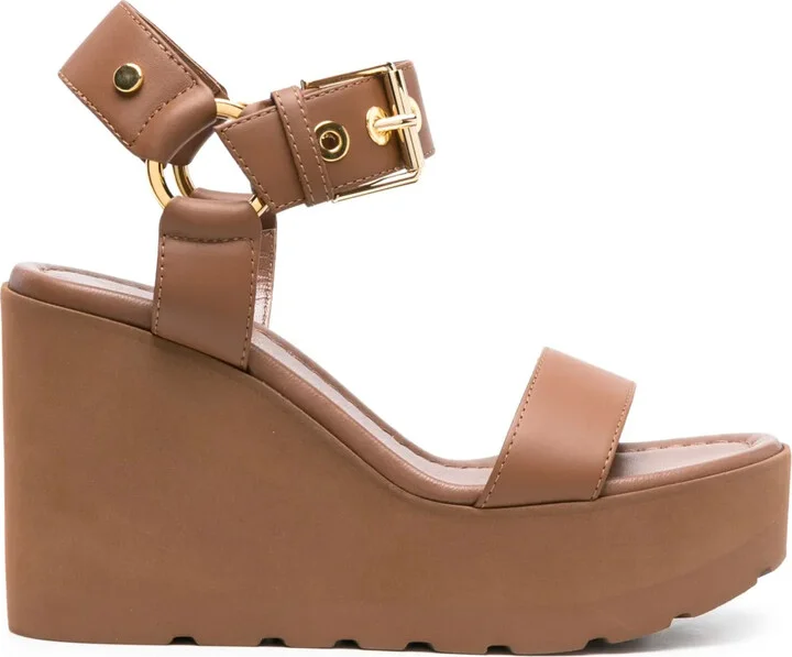 Leather Wedge Sandals