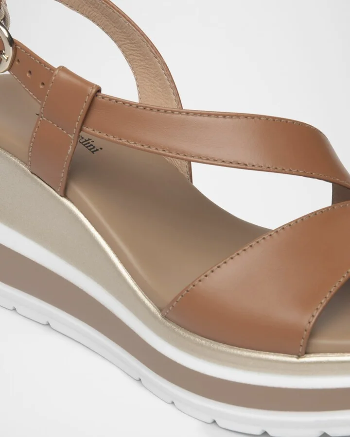 Leather Wedge Slingback Sandals - Image 4