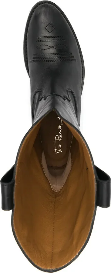Leather Western-Style Boots - Image 4