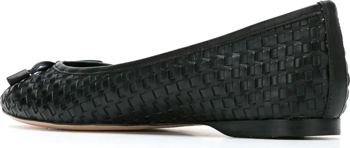 Leather Woven Ballerinas - Image 3