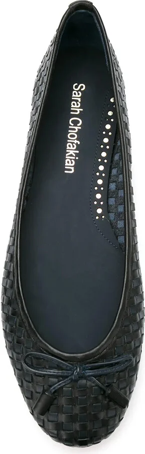 Leather Woven Ballerinas - Image 4