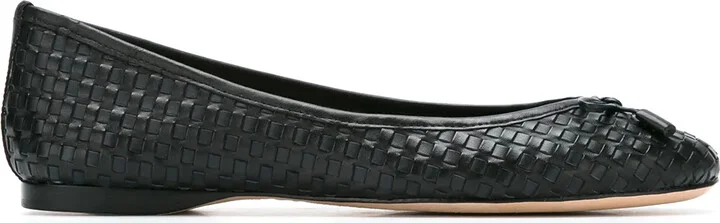Leather Woven Ballerinas
