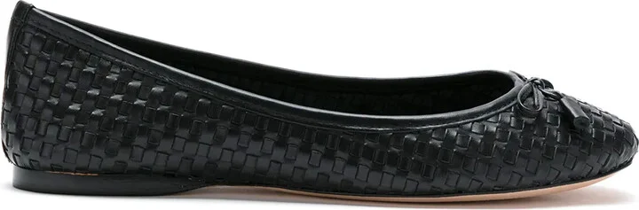Leather Woven Flats