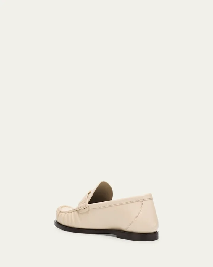 Leather YSL Classic Penny Loafers - Image 3