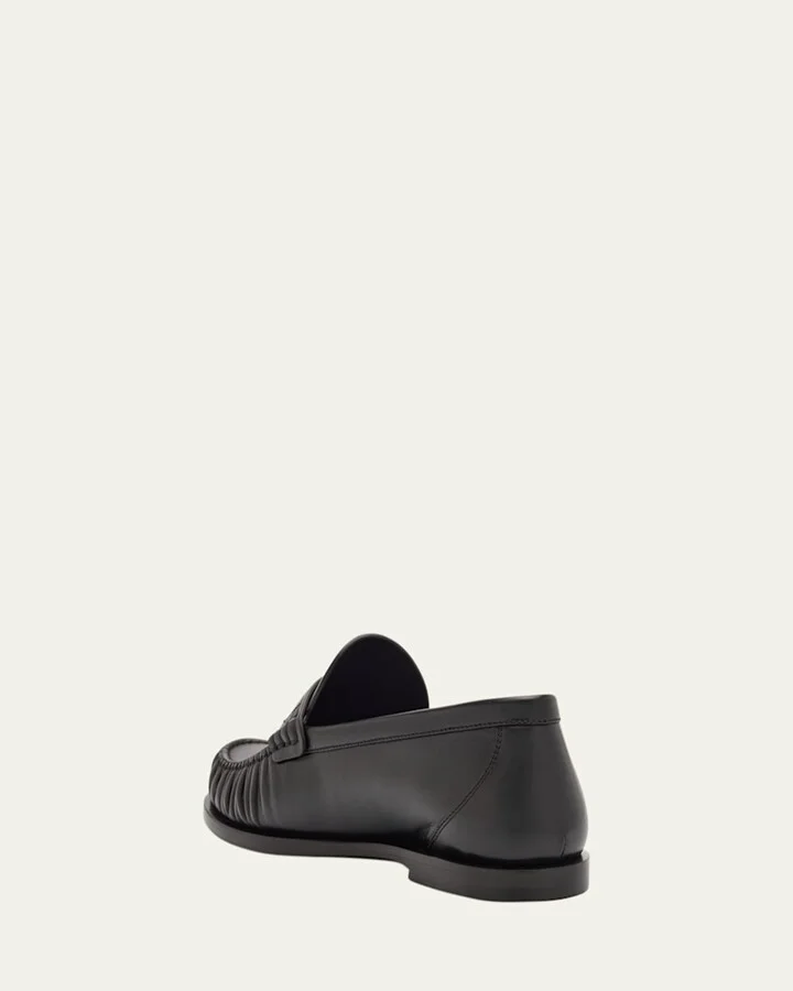 Leather YSL Classic Penny Loafers - Image 7