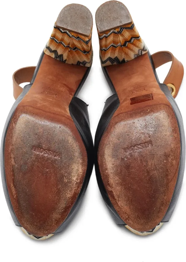 Leather Zig-Zag Pumps - Image 3