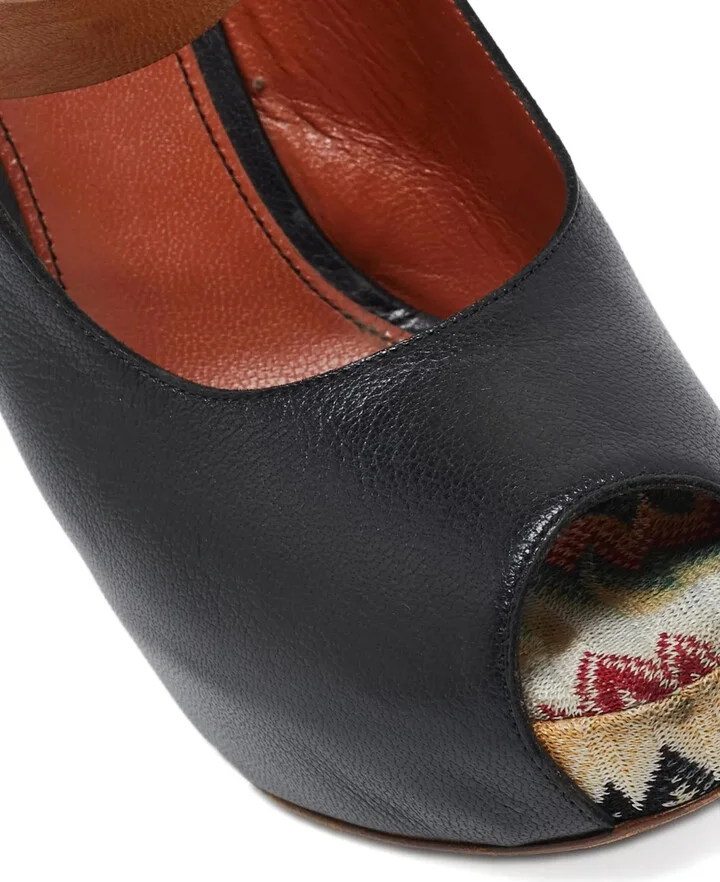 Leather Zig-Zag Pumps - Image 4