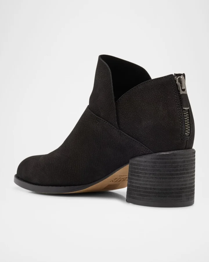 Leather Zip Ankle Booties - Image 2
