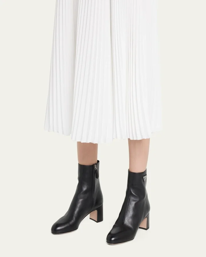 Leather Zip Ankle-Booties - Image 3