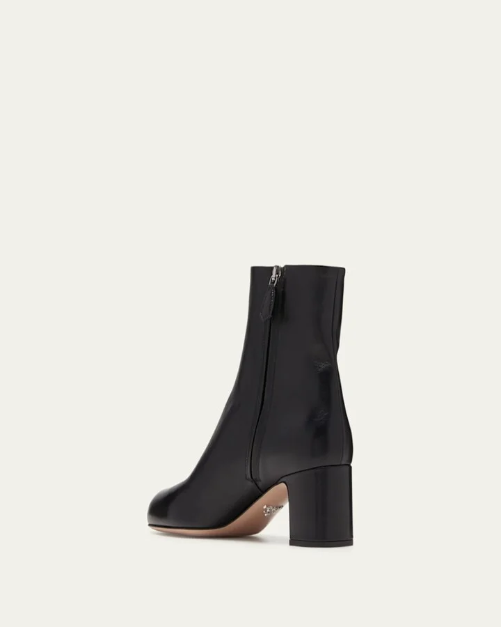Leather Zip Ankle-Booties - Image 4