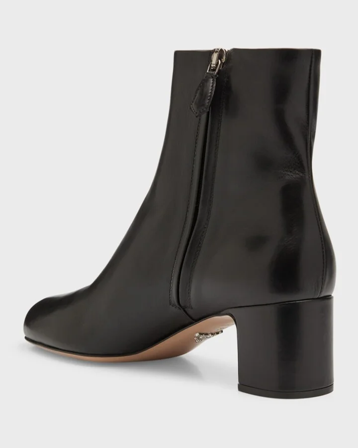 Leather Zip Ankle-Booties - Image 2