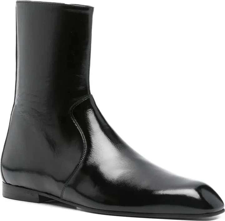 Leather Zip Boots - Image 2