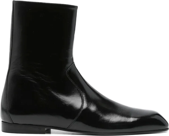 Leather Zip Boots