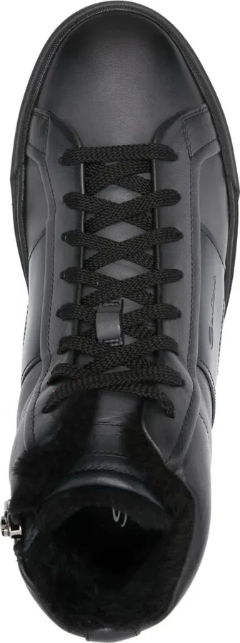 Leather Zip-Fastening High-Top Sneakers - Image 4