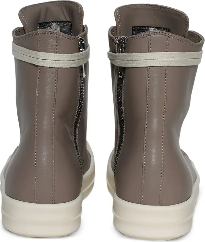 Leather Zip-Fastening High-Top Trainers - Image 2