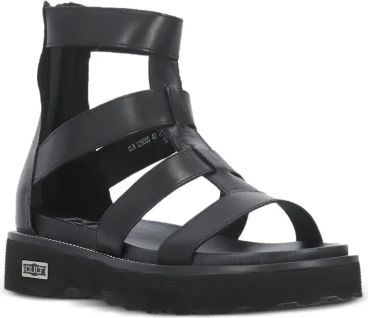 Leather Zip-Fastening Sandals - Image 2