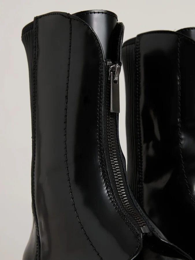 Leather Zip-front Ankle Boots - Image 5