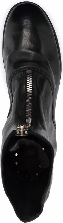 Leather Zip-Front Ankle Boots - Image 4