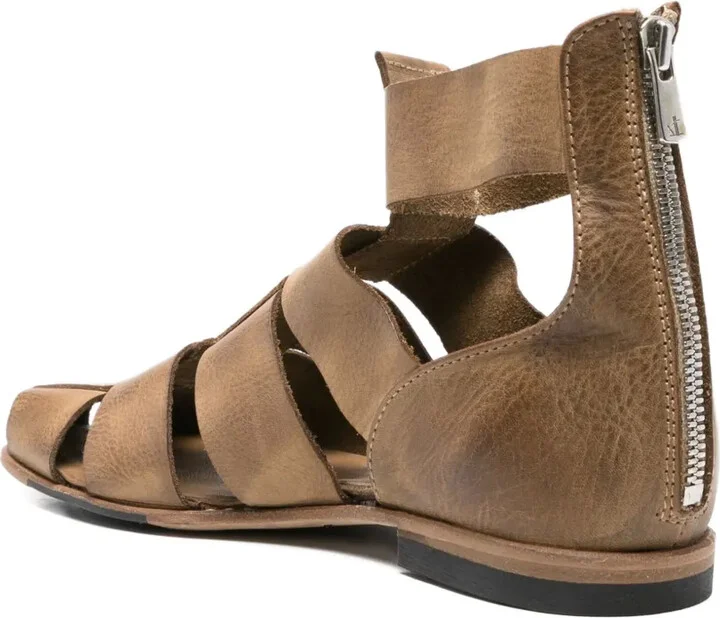Leather Zipped Sandals - Image 3