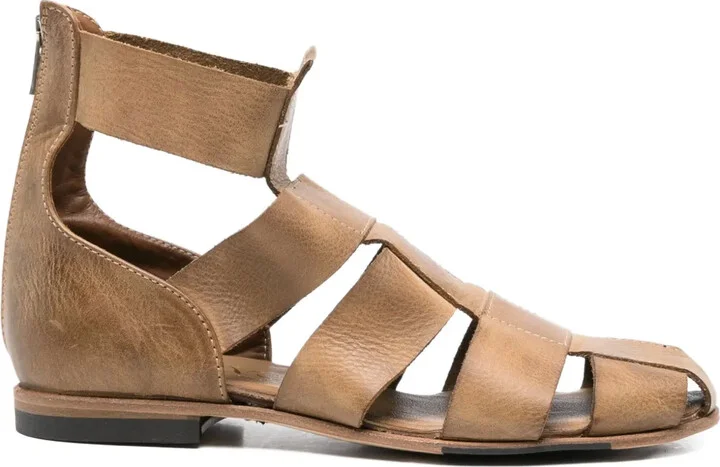Leather Zipped Sandals
