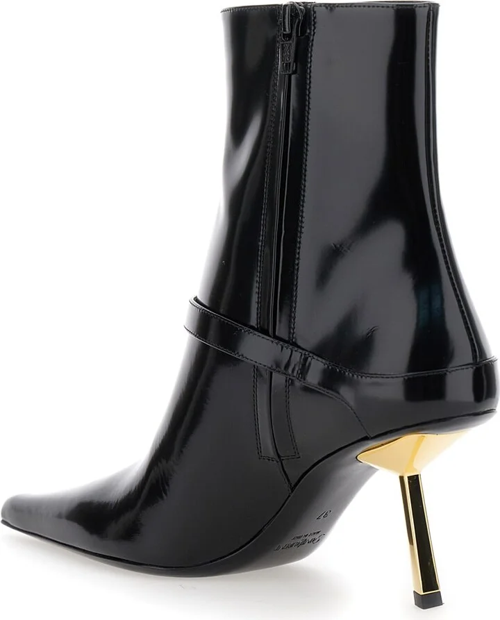 'lee' Black Ankle Boots With Buckle Detail In Patent Leather Woman - Image 3