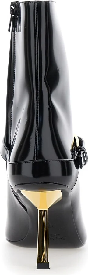 'lee' Black Ankle Boots With Buckle Detail In Patent Leather Woman - Image 4