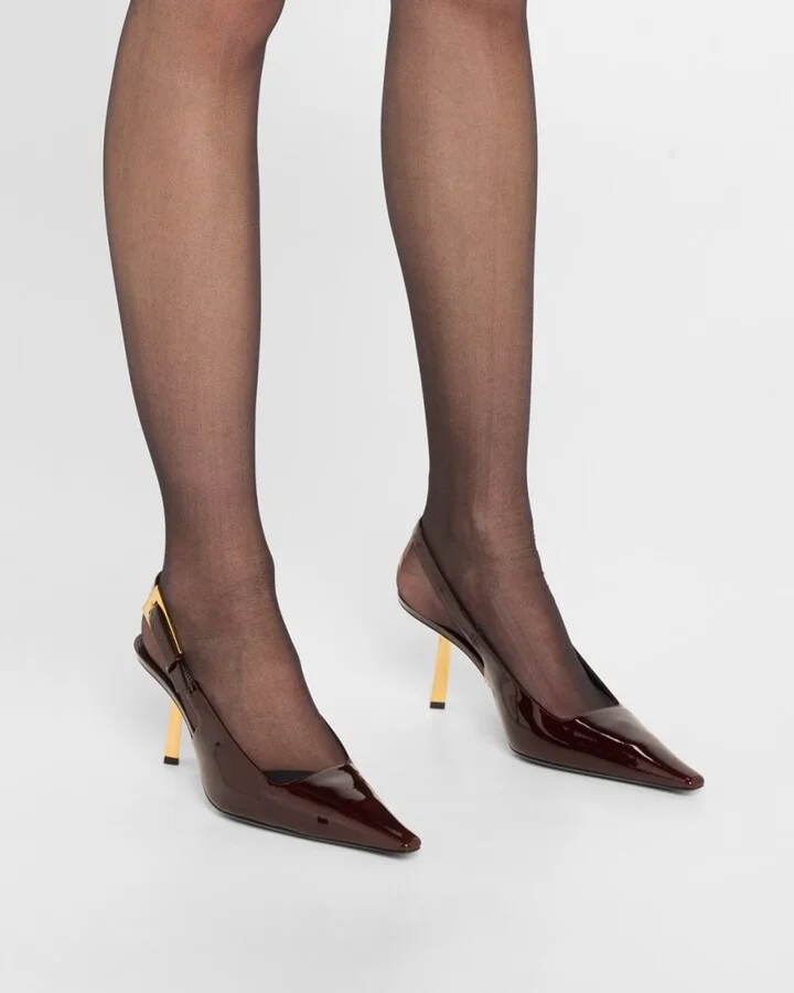 Lee Glossy Slingback Pumps - Image 2