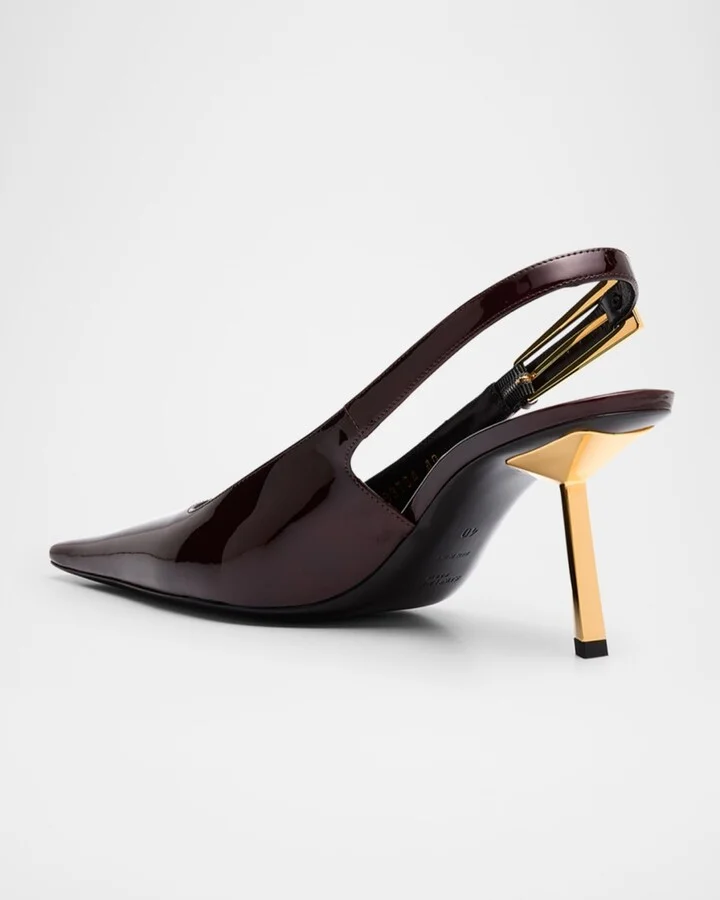 Lee Glossy Slingback Pumps - Image 3