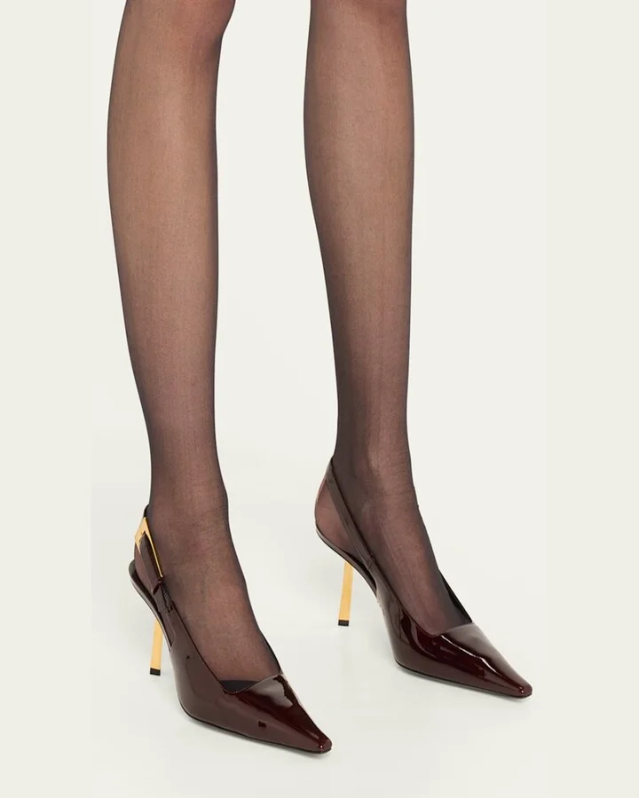 Lee Glossy Slingback Pumps - Image 5