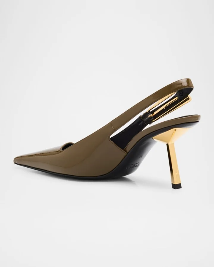 Lee Glossy Slingback Pumps - Image 2