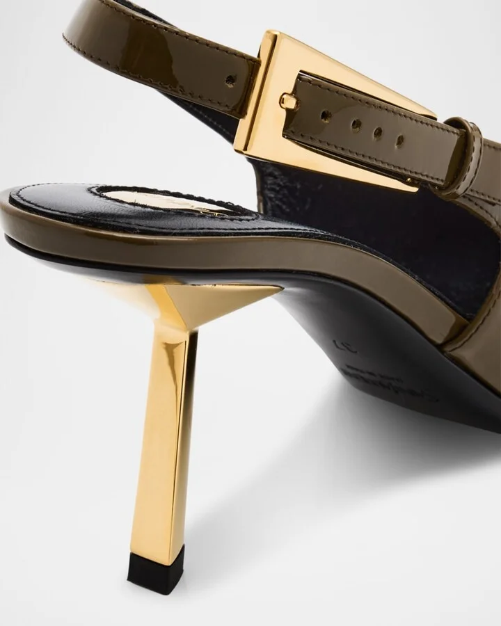 Lee Glossy Slingback Pumps - Image 4