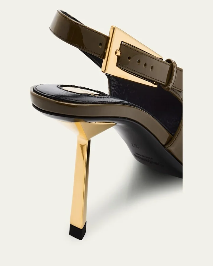 Lee Glossy Slingback Pumps - Image 3