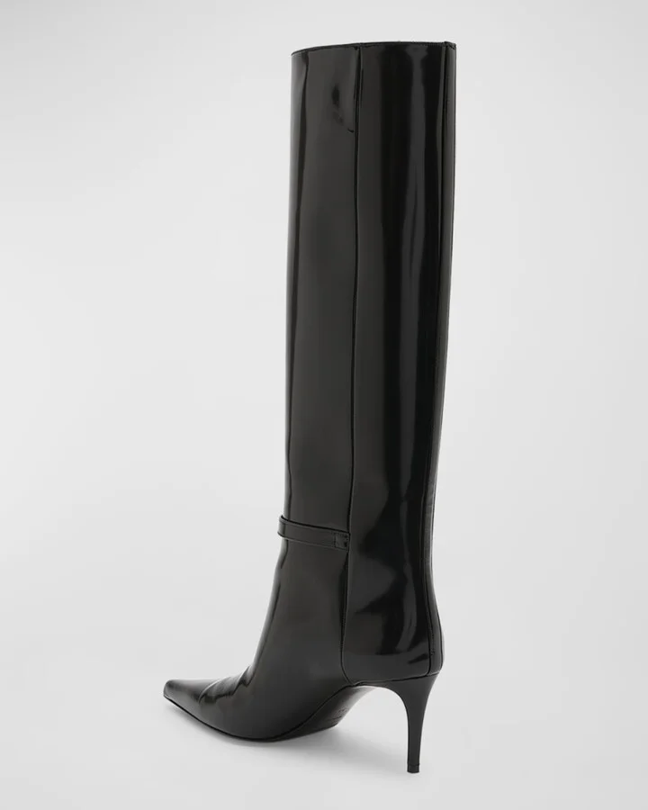 Lee Patent Buckle Knee Boots - Image 11