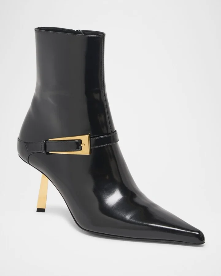 Lee Patent Buckle Stiletto Booties - Image 8