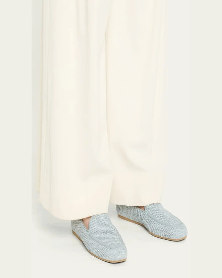 Lee Woven Raffia Slip-On Loafers - Image 7