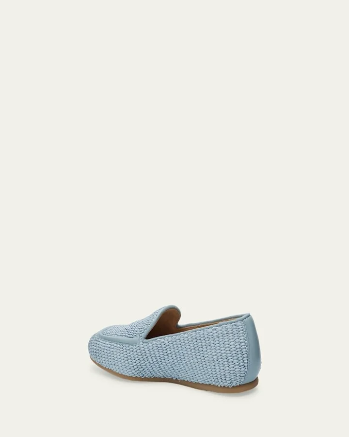 Lee Woven Raffia Slip-On Loafers - Image 8