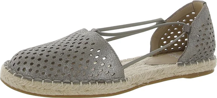 Lee2 MT Womens Leather Perforated Espadrilles