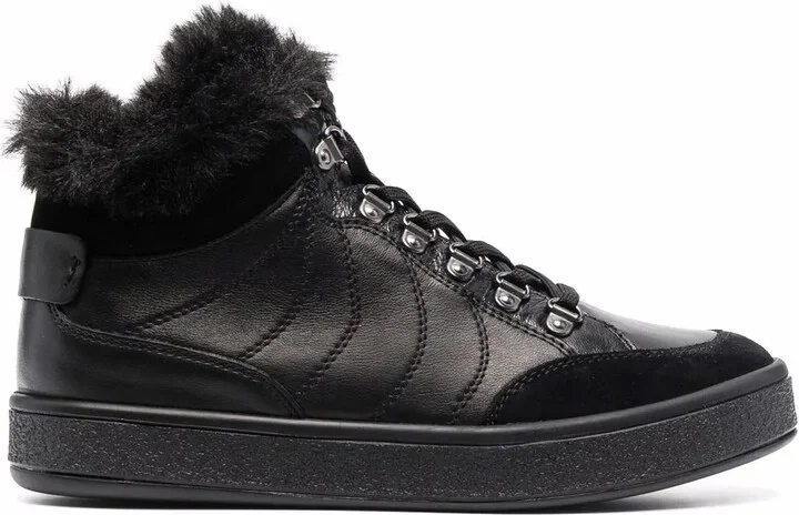 Leelu faux-fur trim sneakers