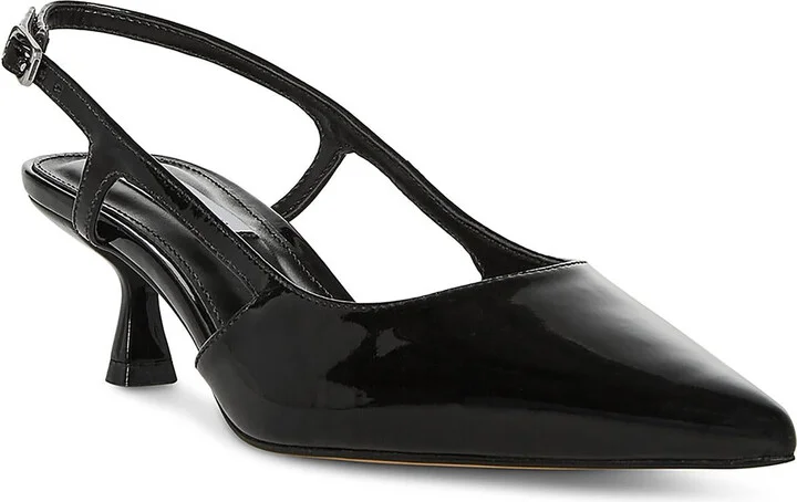 Legaci Womens Patent Cut-Out Slingback Heels