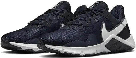 Legend Essential 2 CQ9356-401 Men's US 11.5 Navy White Workout Shoes GBNC47