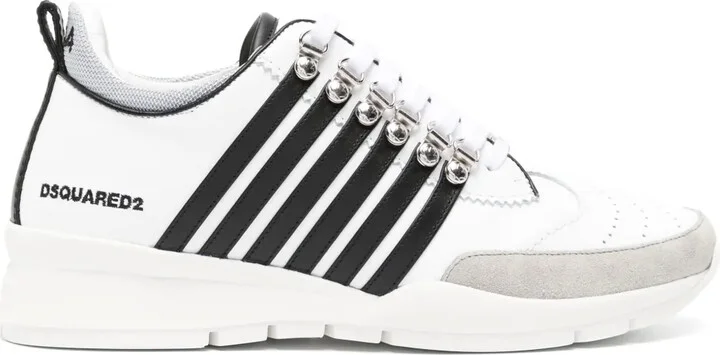 Legendary striped leather sneakers