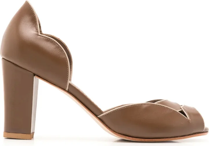 Léger 75mm leather pumps